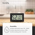 Miniatyrbillede 3 af 4: Digitalt termometer hygrometer mini digitalt termometer hygrometer og fugtmåler sort (6 pakke - firkant)