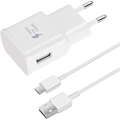 Miniatyrbillede 1 af 5: Hurtiglader 1,5 m kabel kompatibel med Samsung Galaxy S22 S21 S20 S8 S10 S9 Plus Note 7 8 9 10 A53 LG HTC Hvid