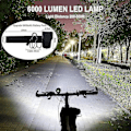 Pikkukuva 4 / 5: Pyöränvalo, 6000 lumenin 5 LED -pyöränvalo, vedenpitävä maastopyörän etuvalo ladattavalla akulla, 3 tilaa [DB]