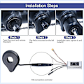 Miniatyrbillede 5 af 5: 1 stk. Cykel Power Pedal Assist Sensor & 1 stk. E-cykel Finger Thumb Throttle Ft-21x Ebike Accelerator