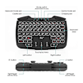 Miniatyrbillede 4 af 5: Rk707 2.4GHz Trådløst Bærbar Spil Controller Tastatur Mus Combo Til Pc/raspberry Pi2/android T