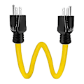 Miniatyrbillede 1 af 3: Forlængerledning med hanstik, RV- og generatoradapterkabel, 5-15p til overførselskontakt, 12awg 125v dobbelt han