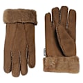 Miniatyrbillede 2 af 3: Dame Skindhandsker - Foldbar Manchet - Ruskind  301-100