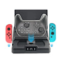 Miniatyrbillede 3 af 5: Opladningsdockningsstation til Switch-håndtag, opladningsbase, diskopbevaring, beslag