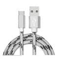 2m USB snabbladdningskabel Typ C datakabel för Samsung S21 S22 S23 grå