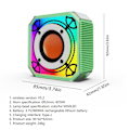 Miniatyrbild 4 av 5: Bluetooth Audio Dazzling Light Sängbord Trådlös Laddning Nattlampa, Bluetooth Högtalare, Multifunktionell Skrivbordsljud