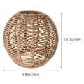 Miniatyrbillede 2 af 2: Hjemmebelysning Rattan Lampebetræk Håndlavet Vævet Lysekrone Retro Lampskærm Hjemmeophold Lampskærm Dekoration