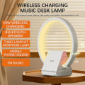Pikkukuva 4 / 5: Langaton Bluetooth-kaiutin, valo, langaton latausmusiikkipöytävalo, monitoiminen älykäs äänentoistojärjestelmä