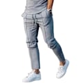 Miniatyrbillede 1 af 3: Mænds Bukser Elastisk Talje Snøre Sweatpants Plain Sports Løbebukser Light Gray M