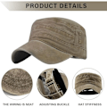 Miniatyrbillede 3 af 5: 2 stk. militær caps i militærstil, unisex militær caps, flade caps, kadet caps