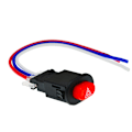 Miniatyrbillede 2 af 5: Motorcykel Hazard Light Switch Dobbelt advarselsblink Nød Black 1Pcs