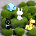 Miniatyrbilde 3 av 8: 20 Stk 3 Størrelse Kunstig Mose Stein Rock Grønn Mose Dekket DIY green one size