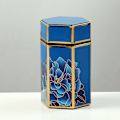 Miniatyrbilde 1 av 8: Sekskantet tinnplate Oppbevaringsboks Lufttett Container Tank Veske for StyleH L StyleH L