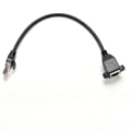Pikkukuva 5 / 5: 1FT RJ45 uros-naaras ruuvipaneelikiinnitys Ethernet LAN-verkko Black one size