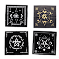 Miniatyrbillede 2 af 8: Tarots Dug Triple Moon Pentagrams Pagan Alter Cloth Flan Style 2 B