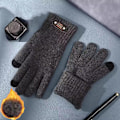 Miniatyrbilde 1 av 8: Varm vinter Touch-hansker for kvinner og menn, elastiske, klassiske strikkehansker Gray