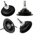 Miniatyrbilde 4 av 5: 4X Soft Gummi Støvdeksel For Bil Auto Hovedlykt Universal LED Black 4pcs