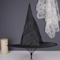 Miniatyrbillede 2 af 8: 1 stk Halloween sort heksehat hængende heksehat til Hallowe onesize