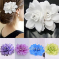Miniatyrbilde 2 av 5: 2 stk Damemote Blomst Hårklemme Hårnål Brude Bryllup Par White 2pcs