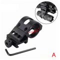 Miniatyrbilde 1 av 8: 25,4 mm/30 mm lommelykt diagonal armbrakett Aluminiumslegering Flas Black 25.4mm