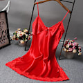 Miniatyrbilde 1 av 8: Bowknot Transparent Sexy Undertøy Blonder Tyll Hul suspendel Red M
