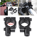 Miniatyrbillede 2 af 5: 2 Stk Motorcykel Rearview Styr Spejl Mount Holdere Adapter Black 2pcs