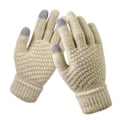 Miniatyrbilde 1 av 7: Vinter Touch Hansker Kvinner Varme Stretch Strikk Votter Imitasjon W Beige