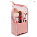 Miniatyrbillede 1 af 8: 1 stk Stand kosmetiktaske til kvinder Klar lynlås makeuptaske Trave Pink onesize