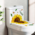 Pikkukuva 3 / 6: Auringonkukka seinätarra Kylpyhuoneen wc-sisustus Olohuonekaappi yellow one size