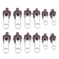 Miniatyrbilde 1 av 8: 12 stk 3 størrelser Universal Instant Fix Zipper Repair Kit Replaceme Coffee onesize