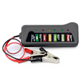 Pikkukuva 3 / 5: 2kpl 12V auton akkutesteri Digitaalinen laturi 6 LED-valoa Dis Black 2Pcs