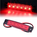 Miniatyrbild 1 av 5: 2PC 12V 6LEDS Lastbils sidomarkeringsindikator Låg led släpvagnsljus Red 2Pcs
