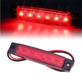 Miniatyrbilde 1 av 5: 1 STK 12V 6LEDS Lastebil Side Marker Indikator Lav Led Trailer Light Red 1Pcs