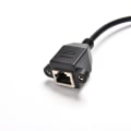 Pikkukuva 2 / 5: 1FT RJ45 uros-naaras ruuvipaneelikiinnitys Ethernet LAN-verkko Black one size
