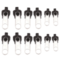 Miniatyrbillede 1 af 8: 12 stk 3 størrelser Universal Instant Fix Lynlås Reparationssæt Erstatm Silver onesize