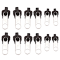 Pikkukuva 1 / 8: 12 kpl 3 kokoa Universal Instant Fix vetoketjun korjaussarja Replaceme Silver onesize