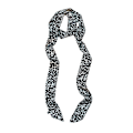 Miniatyrbillede 6 af 8: Kvinders Blød Leopard Print Sjal Vintage Chiffon Wrap Haraj White
