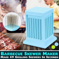 Miniatyrbillede 4 af 8: BBQ 49 huller Kødspyd Kebab Maker Box hine Beef Meat Maker K Green one size
