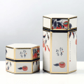 Miniatyrbilde 4 av 8: Sekskantet tinnplate Oppbevaringsboks Lufttett Container Tank Veske for StyleH S StyleH S