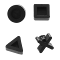 Miniatyrbillede 3 af 5: Silikonebundgummifodpuder Dækhætte til PS4 Pro Slim Cons Black slim