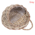 Miniatyrbillede 1 af 5: Flower er Wall Hanging Wicker Rattam Basket Garden Vine Pot s H Gray one size