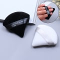 Miniatyrbillede 2 af 5: Mini Triangle Velvet Facial Face Puff Kosmetisk Makeup Cotton Sa Black One Size