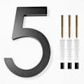 Pikkukuva 1 / 5: Osoite Big Modern Door Alphabet kelluvat talon numero kirjaimet Black 5
