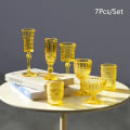 Miniatyrbilde 1 av 8: 7 Stk 1:6 Dukkehus Miniatyr Vannkopp Vinglass Champagne Gla Yellow One Size