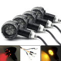 Miniatyrbilde 2 av 5: 4 stk Motorsykkel Sykkel LED Amber+rød Blinklys Blinklys Inn Yellow 4pcs