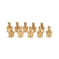 Pikkukuva 1 / 5: 10 kpl Autokromimetalliset uraventtiilin varren suojukset, joissa on ydin R Brown 10pcs