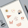 Miniatyrbilde 3 av 8: 50 stk bohemsk inspirerende graffiti-klistremerke Bilgitardress Multicolor one size