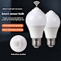 Pikkukuva 2 / 5: E27 PIR-liiketunnistinlamppu 5W 9W 15W LED-polttimo liiketunnistimella White light 5W no induction