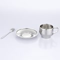 Miniatyrbillede 6 af 8: Kaffekop dobbeltlags varmbestandig kaffekopsæt rustfrit Silver A1