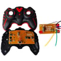 1 set 2.4G 4CH RC bilfjärrkontroll krets PCB-sändare och Black onesize